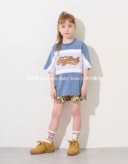 Japanese children's clothing X-girl Stages gorilla print shorts 80-140cm girls summer PANTS 