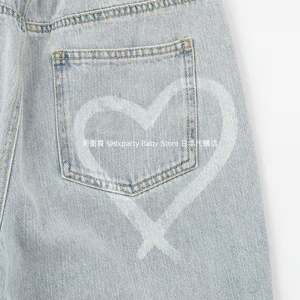 Lovetoxic Japanese children's clothing dark pattern jeans 140-170cm girls summer PANTS 
