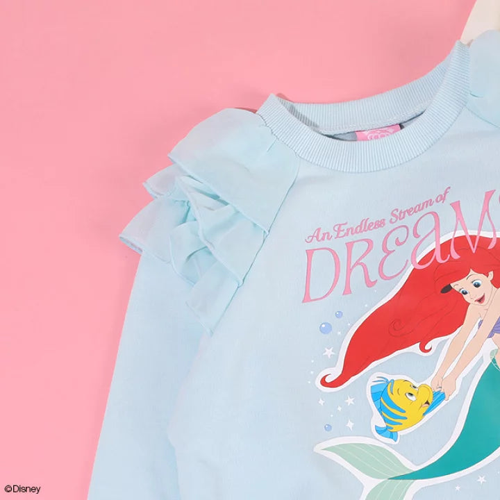 日本童裝 BDL x Disney 公主薄紗肩袖衛衣 100-130cm 女童款 冬季 TOPS