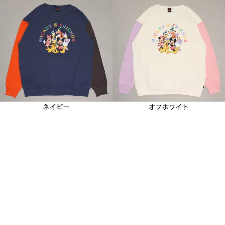 日本童裝 BDL x Disney 親子裝 雙色袖衛衣 S-XL 大人款 秋季 TOPS