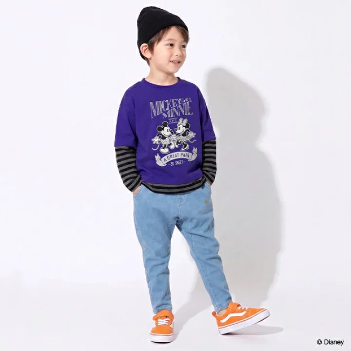 日本童裝 BDL x Disney 假兩件印花上衣 90-140cm 男童款 秋季 TOPS