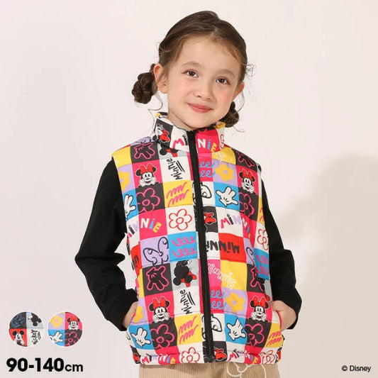 日本童裝 BDL x Disney 彩格夾棉背心外套 90-140cm 男童款/女童款 夏季 OUTERWEAR