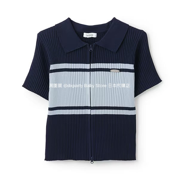Lovetoxic Japanese Children's Clothing Zipper Cropped Top 140-160cm Girls Summer TOPS OUTERWEAR 