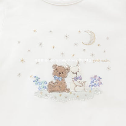 Japanese children's clothing pe#main Starry sky pupu &amp; tete tops 80-130cm girls summer TOPS 