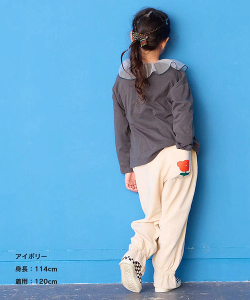 日本童裝 MARKEY’S 刺繡圖案口袋長褲 90-130cm 女童款 秋季 PANTS8