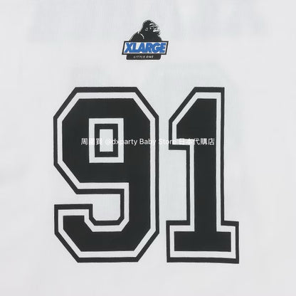 Japanese XLARGE KIDS number printed tops 90-140cm boys' summer TOPS 