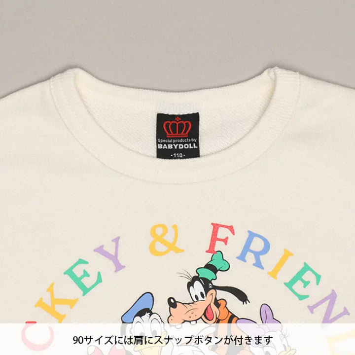 日本童裝 BDL x Disney 親子裝 雙色袖衛衣 90-140cm 男童款/女童款 秋季 TOPS