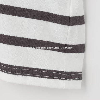 Lovetoxic Japanese children's clothing striped top 140-160cm girls summer TOPS 