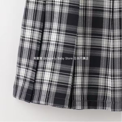 Lovetoxic Checkered Skirt (140-160cm) for Girls (Summer) 