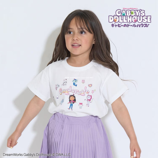 Japanese children's clothing Ly# mine x GABBY'S DOLLHOUSE printed top 100-130cm girls summer TOPS 