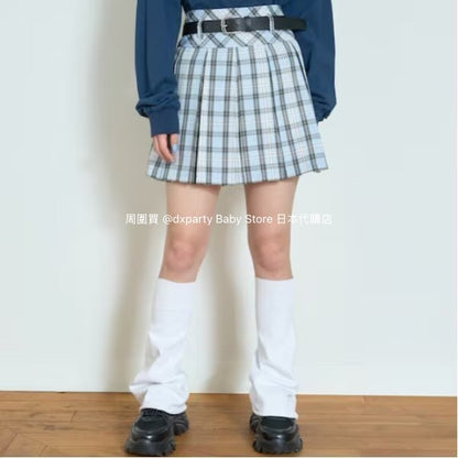 Lovetoxic Checkered Skirt (140-160cm) for Girls (Summer) 
