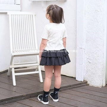 Japanese children's clothing Ly# mine bow top 100-150cm girls summer TOPS 