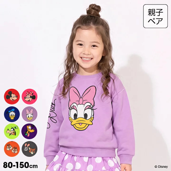 日本童裝 BDL x Disney 親子裝 印花衛衣 80-150cm 男童款/女童款 秋季 TOPS  聖誕紅/新年紅