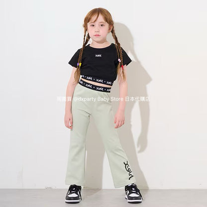 Japanese children's clothing X-girl Stages flared pants 80-140cm girls summer PANTS 