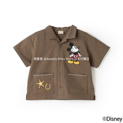 Japanese children's clothing pe#main x Disney shirt 80-130cm boys' summer TOPS 