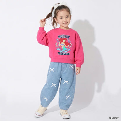 日本童裝 BDL x Disney 公主印花衛衣 100-130cm 女童款 秋季 TOPS