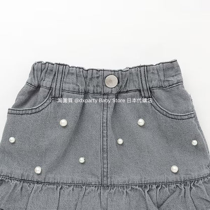 Japanese children's clothing pe#main lace short skirt 80-130cm girls summer SKIRTS 
