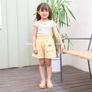 Japanese children's clothing Ly# mine ruffle pocket shorts 100-150cm girls summer PANTS 