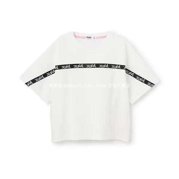 Japanese children's clothing X-girl Stages x Flying Girls printed top 90-140cm girls summer TOPS 