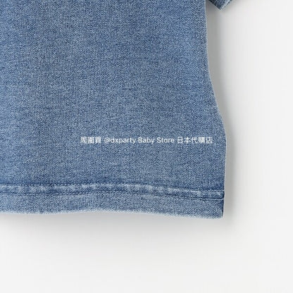 Japanese X-girl Stages Denim Two-Piece Set (80-140cm) for Girls (Summer TOPS PANTS) 