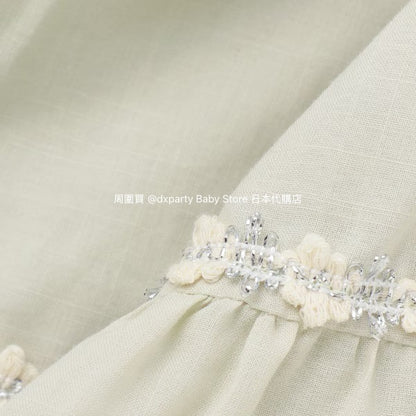 Japanese children's clothing pe#main small flying sleeve dress 80-130cm girls summer dresses 