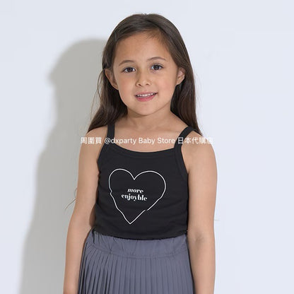 Japanese children's clothing Ly# mine thin top and camisole set 100-150cm girls summer TOPS 