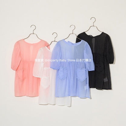 Japanese children's clothing Ly# mine 2Way two-piece sheer jacket 100-150cm girls summer outerwear 
