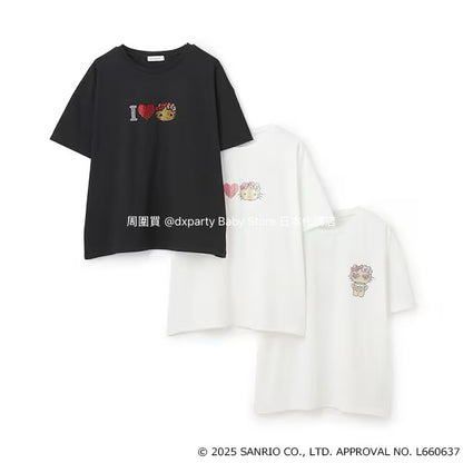 Lovetoxic x Sanrio Japan-Style Hello Kitty Cold-Contact Print Top (130-160cm) for Girls (Summer) 
