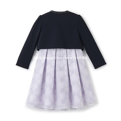 Japanese children's clothing pe#main dress two-piece suit 110-130cm girls summer dress outerwear interview / banquet / performance 