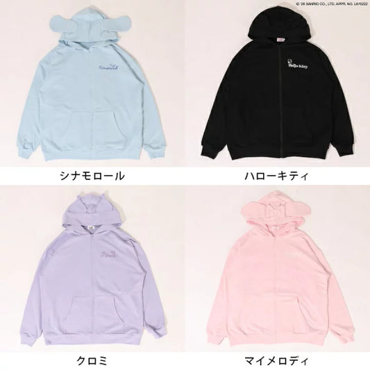 日本童裝 BDL x Sanrio 親子裝 可愛耳仔衛衣外套 Free Size 大人款 冬季 OUTERWEAR