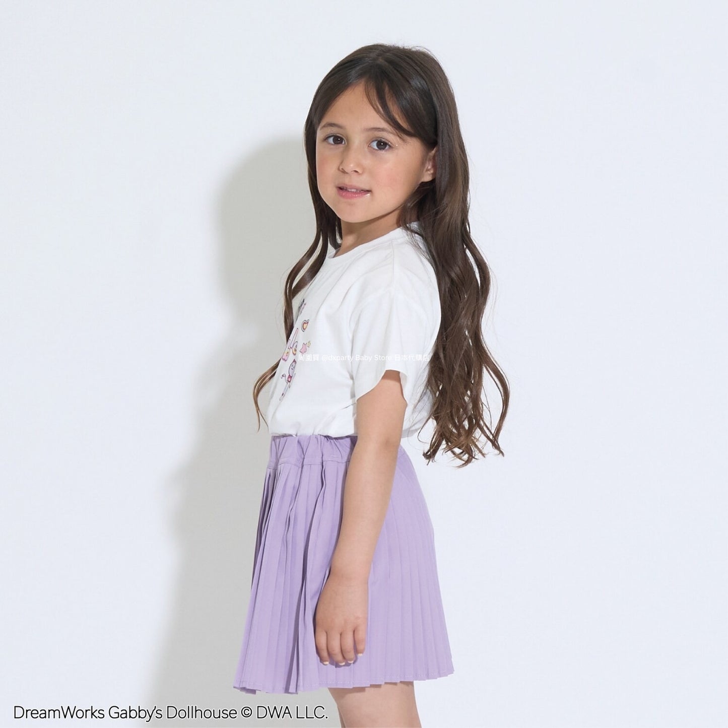 Japanese children's clothing Ly# mine x GABBY'S DOLLHOUSE printed top 100-130cm girls summer TOPS 