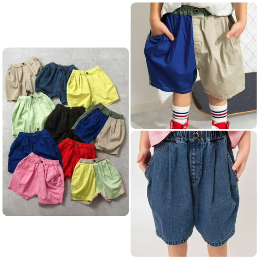 Japanese children's clothing BREEZE loose rounded shorts 90-150cm boys'/girls' summer PANTS 