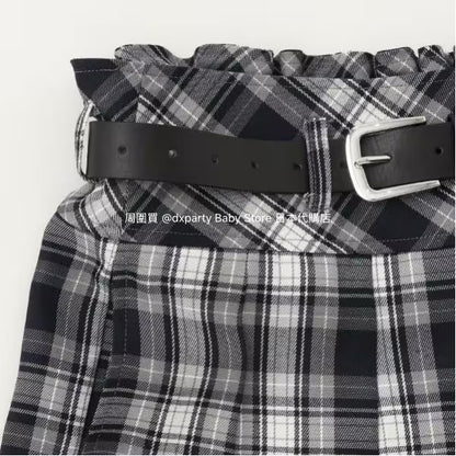 Lovetoxic Checkered Skirt (140-160cm) for Girls (Summer) 