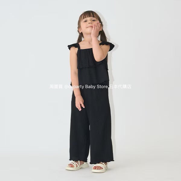 Japanese children's clothing Ly# mine suspenders and loose pants set 100-150cm girls summer TOPS PANTS 