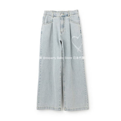Lovetoxic Japanese children's clothing dark pattern jeans 140-170cm girls summer PANTS 