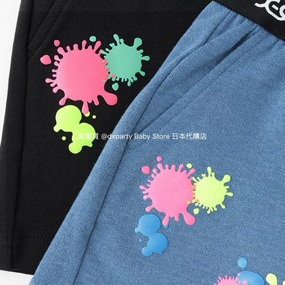 Japanese children's clothing X-girl Stages painted shorts 80-140cm girls summer PANTS 
