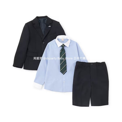 Japanese children's clothing pe#main three-piece suit 110-130cm boys' summer TOPS PANTS OUTERWEAR interview/banquet/performance 