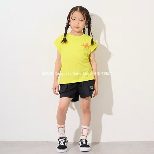 Japanese children's clothing X-girl Stages work pocket jeans 100-140cm girls summer PANTS 