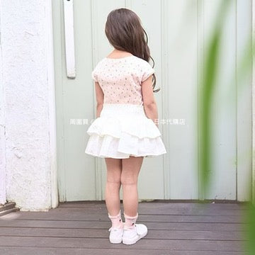 Japanese children's clothing Ly# mine floral top 100-150cm girls summer TOPS 