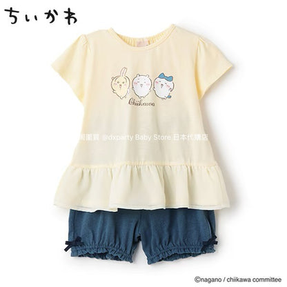 Japanese children's clothing pe#main x Chiikawa ちいかわ pajamas 90-130cm girls' summer pajamas series 