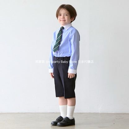 Japanese children's clothing pe#main three-piece suit 110-130cm boys' summer TOPS PANTS OUTERWEAR interview/banquet/performance 