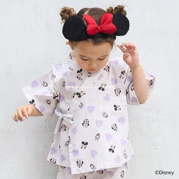 Japanese children's clothing pe#main x Diseny Jinbei Japanese Kimono 80-130cm Boys/Girls Summer TOPS PANTS Japanese Summer Festival Special 