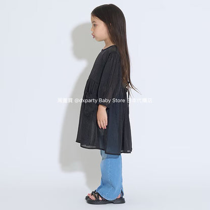 Japanese children's clothing Ly# mine 2Way two-piece sheer jacket 100-150cm girls summer outerwear 