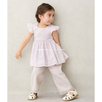 Japanese children's clothing pe#main lace wide-leg pants 80-130cm girls summer PANTS 