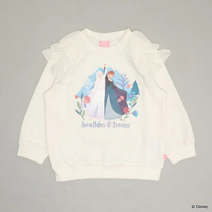 日本童裝 BDL x Disney 公主薄紗肩袖衛衣 100-130cm 女童款 冬季 TOPS