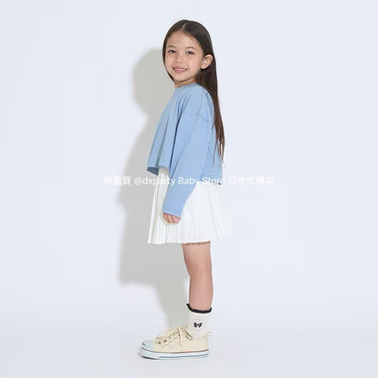 Japanese children's clothing Ly# mine thin top and camisole set 100-150cm girls summer TOPS 