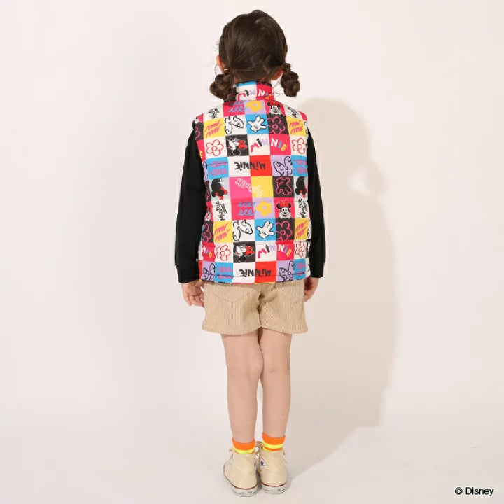 日本童裝 BDL x Disney 彩格夾棉背心外套 90-140cm 男童款/女童款 夏季 OUTERWEAR