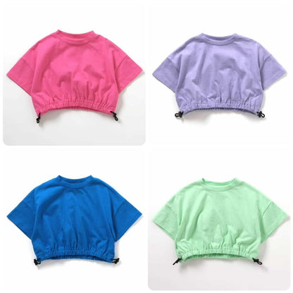 Japanese children's clothing BREEZE waist short top 80-140cm girls summer TOPS 