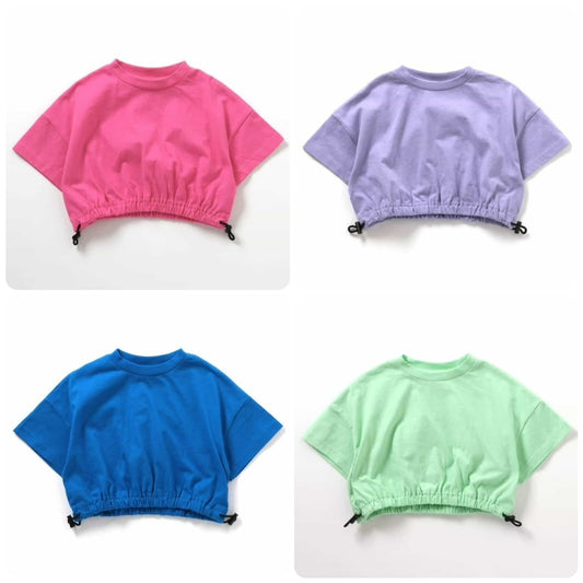 Japanese children's clothing BREEZE waist short top 80-140cm girls summer TOPS 