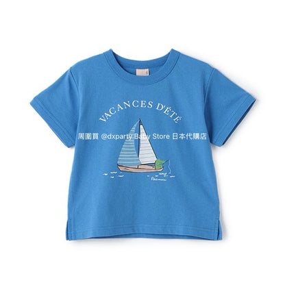 Japanese children's clothing pe#main printed tops 80-130cm boys' summer TOPS 